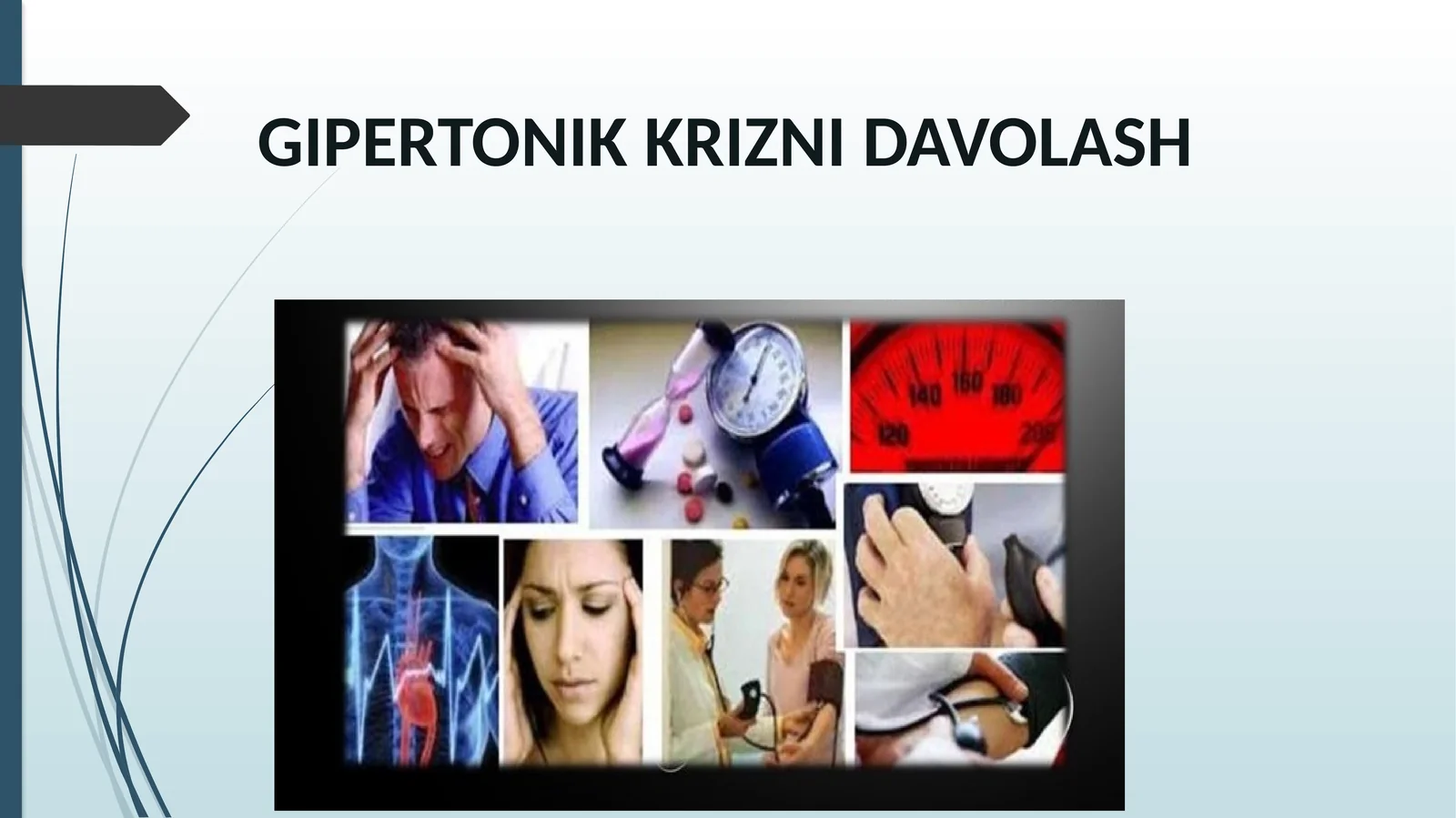 GIPERTONIK KRIZNI DAVOLASH