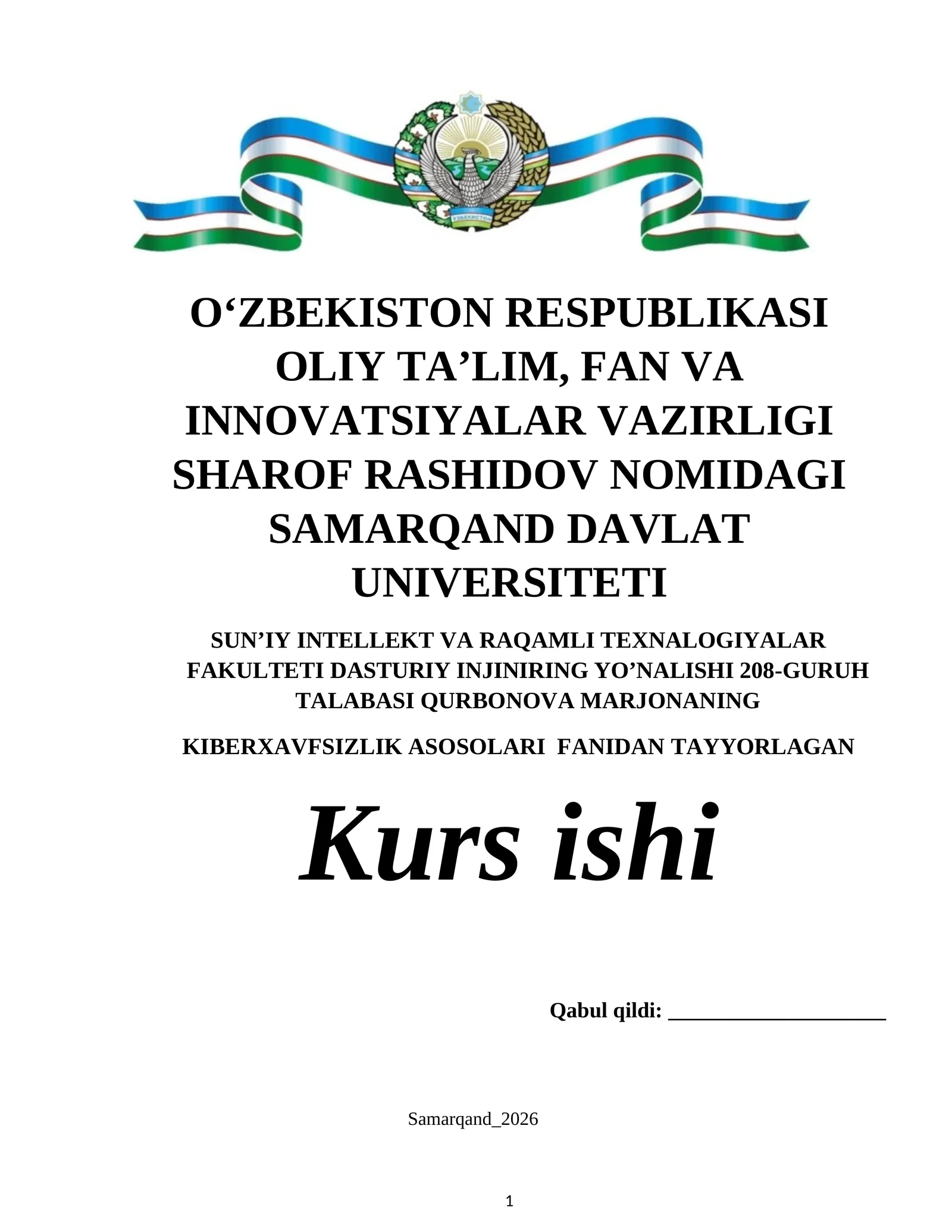 OWASP MOBILE TOP 10 ZAIFLIKLAR Kurs ishi