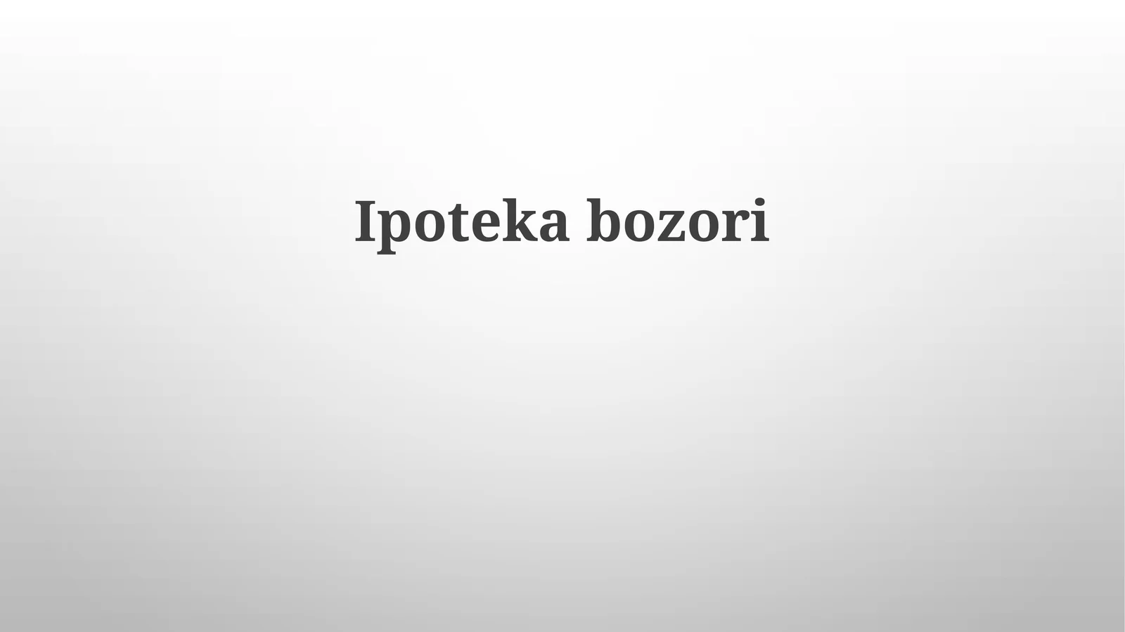 Ipotekabozori
