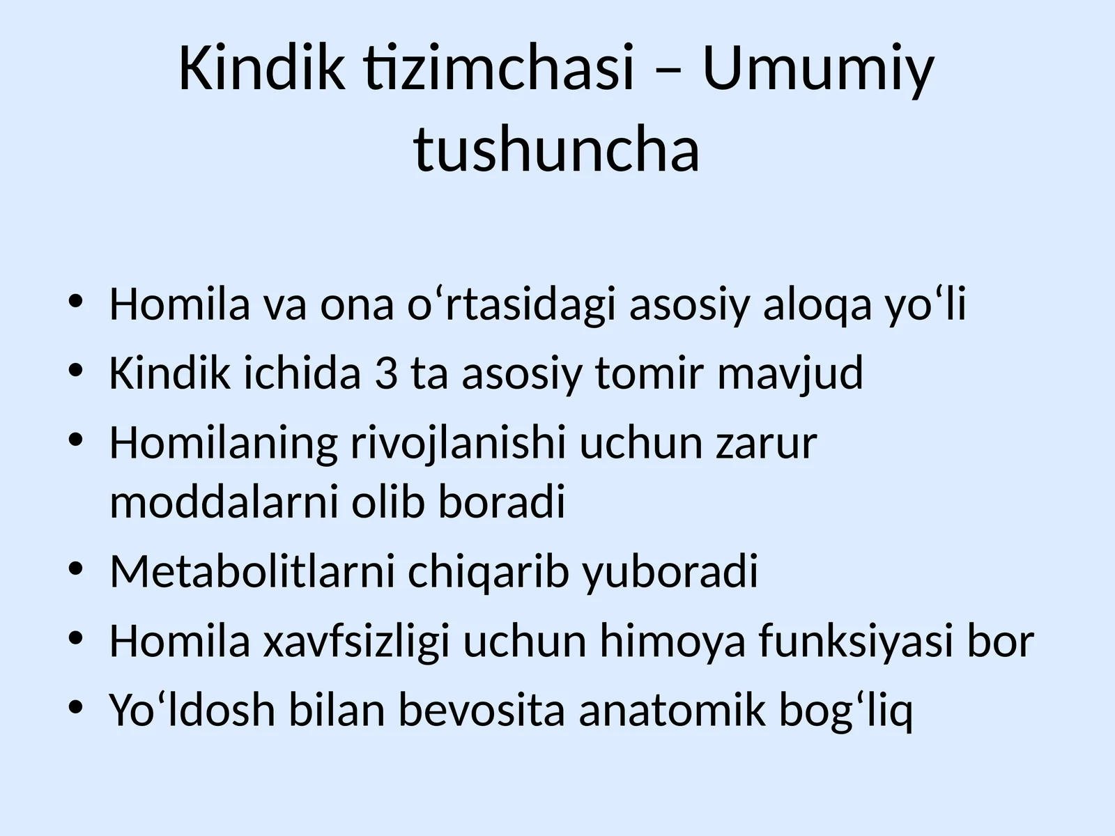 Kindik tizimchasi