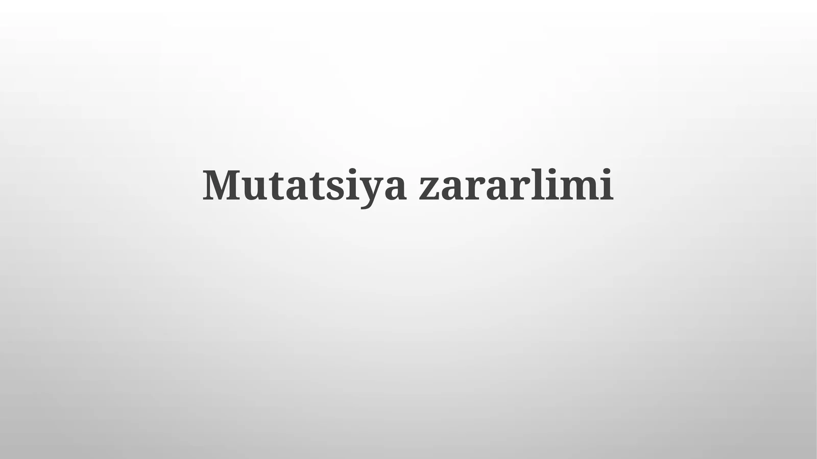 Mutatsiyazararlimi
