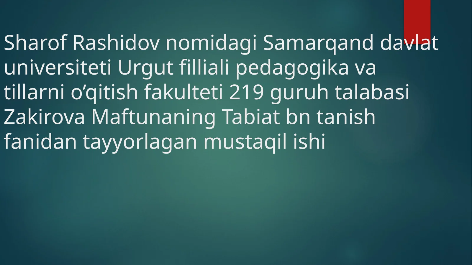 Bahor daraxtlarini O'qtish