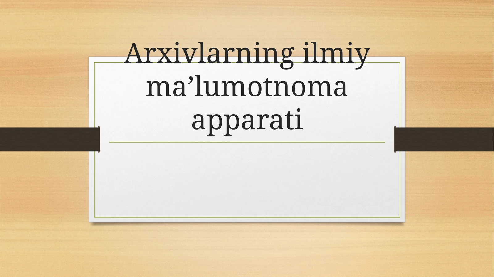 Arxivlarning ilmiy maʼlumotnoma apparati