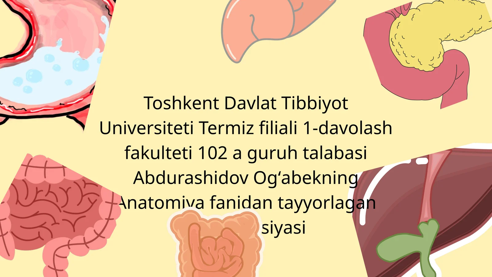 Hazm a’zolarining rentgenanatomiyasi va rivojlanish nuqsonlari