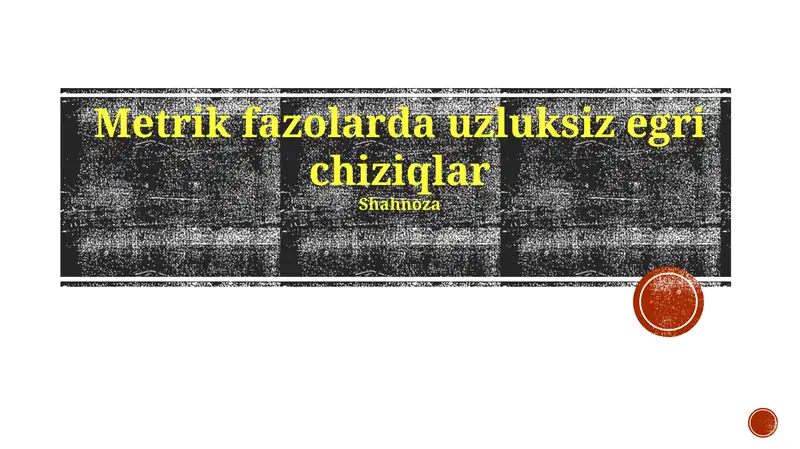 Metrik Fazolar va Uzluksiz Funktsiyalar