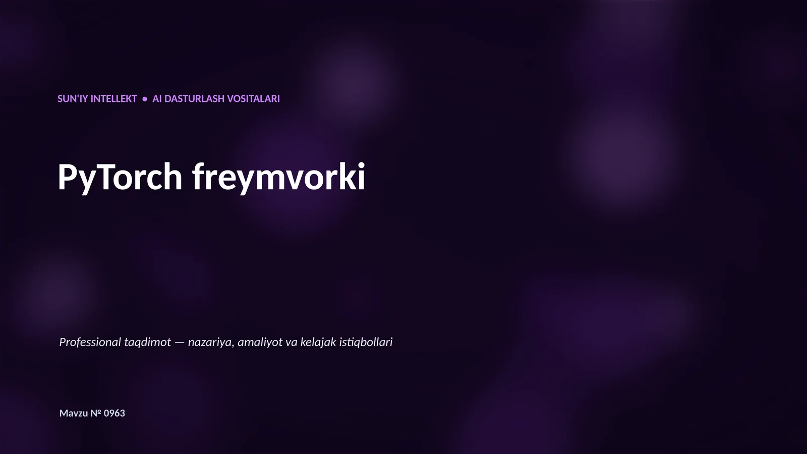 PyTorch freymvorki
