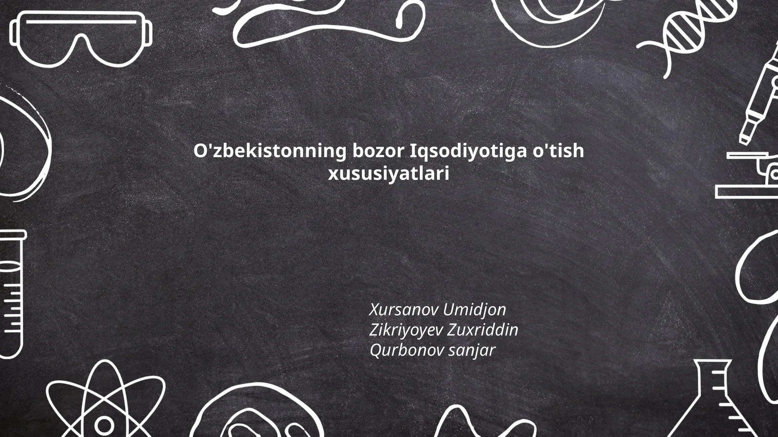 O'zbekistonning bozor Iqsodiyotiga o'tish xususiyatlari