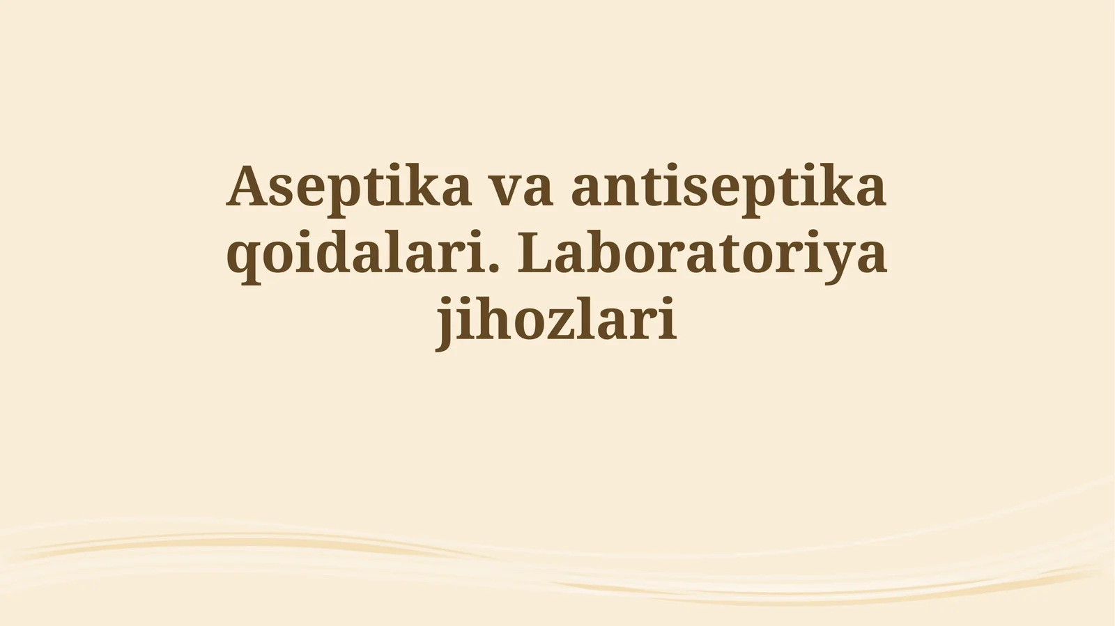 Laboratoriya Uskunalarining Sterilizatsiyasi