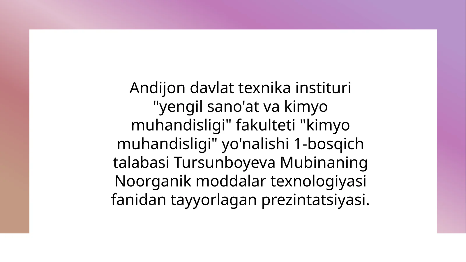 Qurilish g'ishtitexnologiyasi