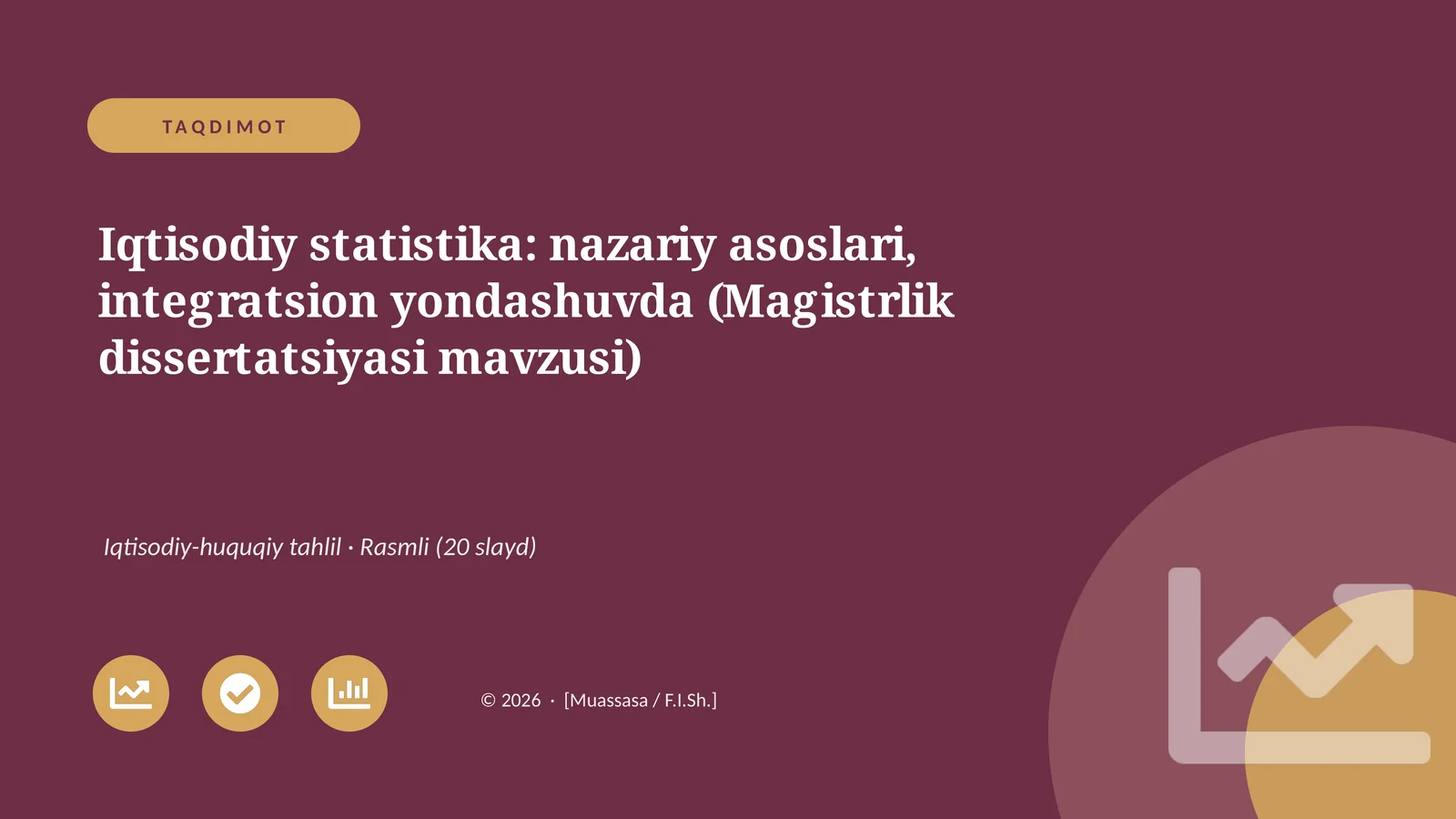 Iqtisodiy statistika: nazariy asoslari, integratsion yondashuvda (Magistrlik dissertatsiyasi)