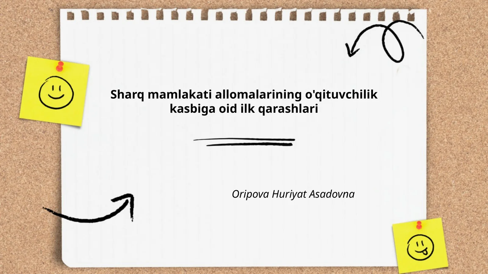 Sharq mamlakati allomalarining o'qituvchilik kasbiga oid ilk qarashlari