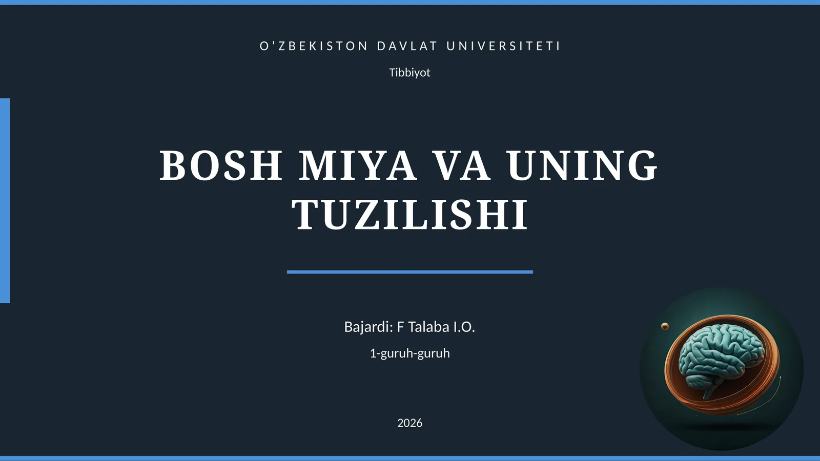 BOSH MIYA VA UNING TUZILISHI