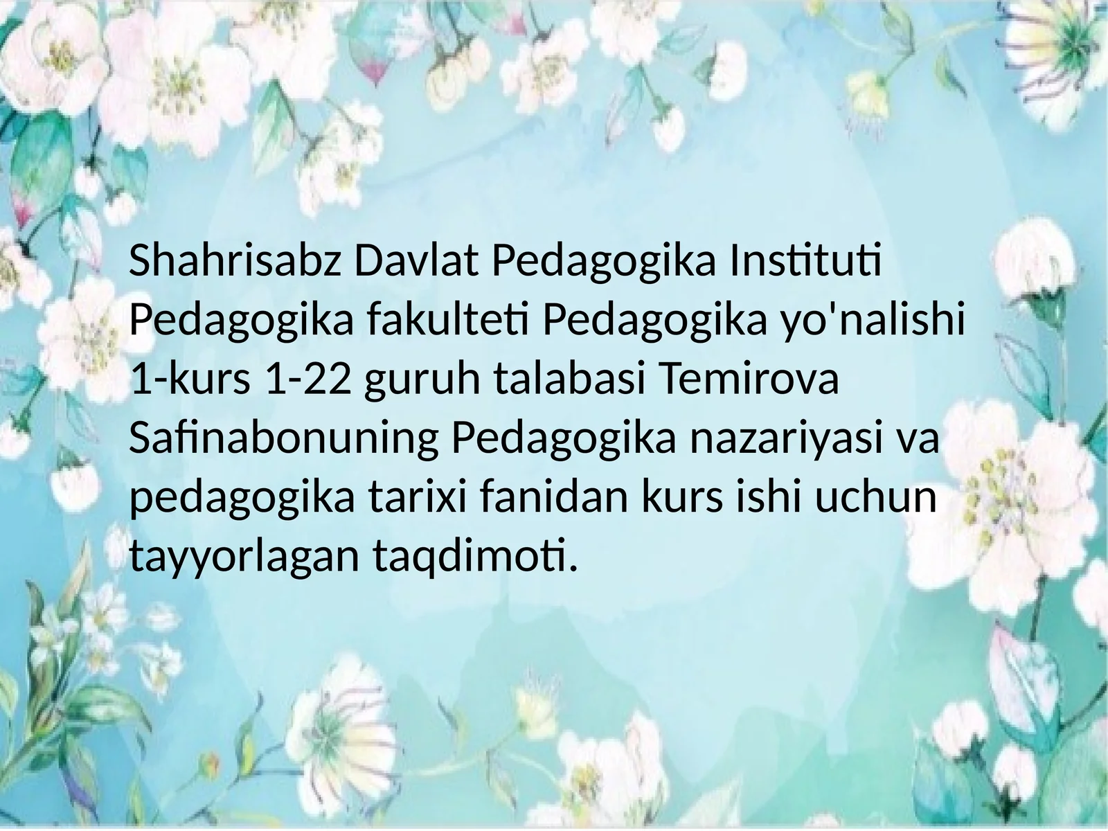 Mehribonlik uylari o'smirtarbiyalanuvchilarinibag‘rikenglikruhidatarbiyalash