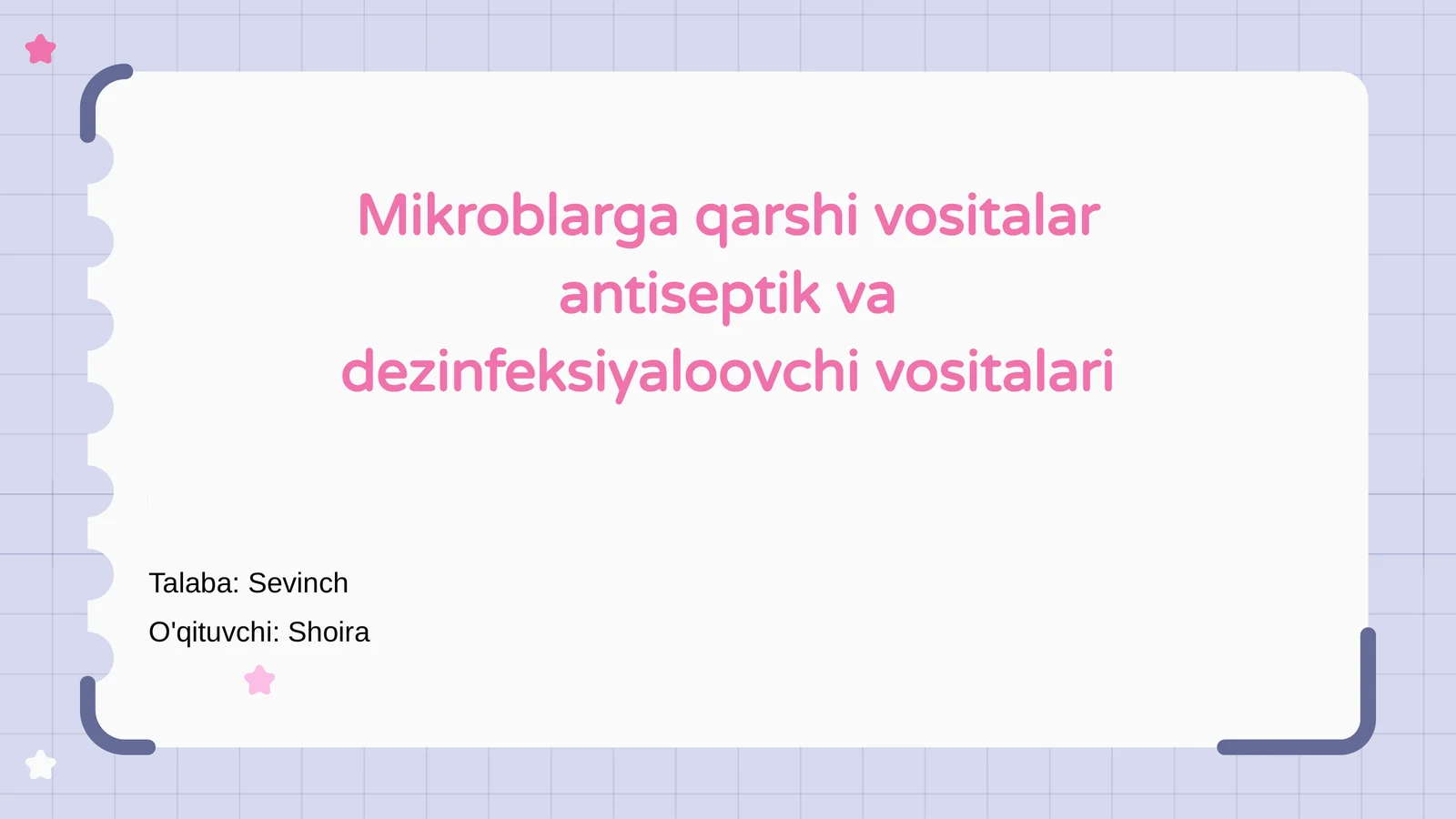 Mikroblarga qarshi vositalar