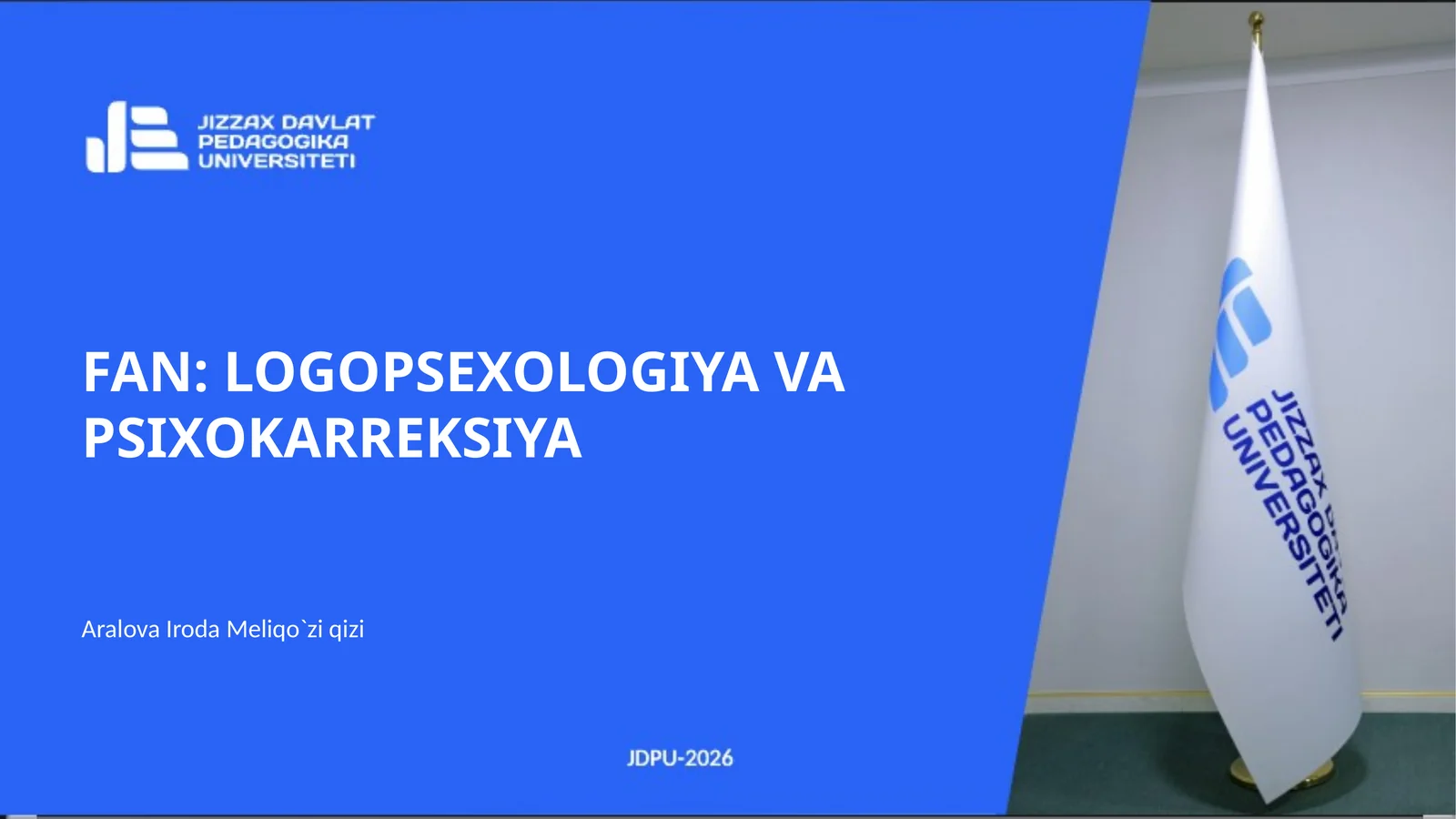 FAN: LOGOPSEXOLOGIYA VA PSIXOKARREKSIYA