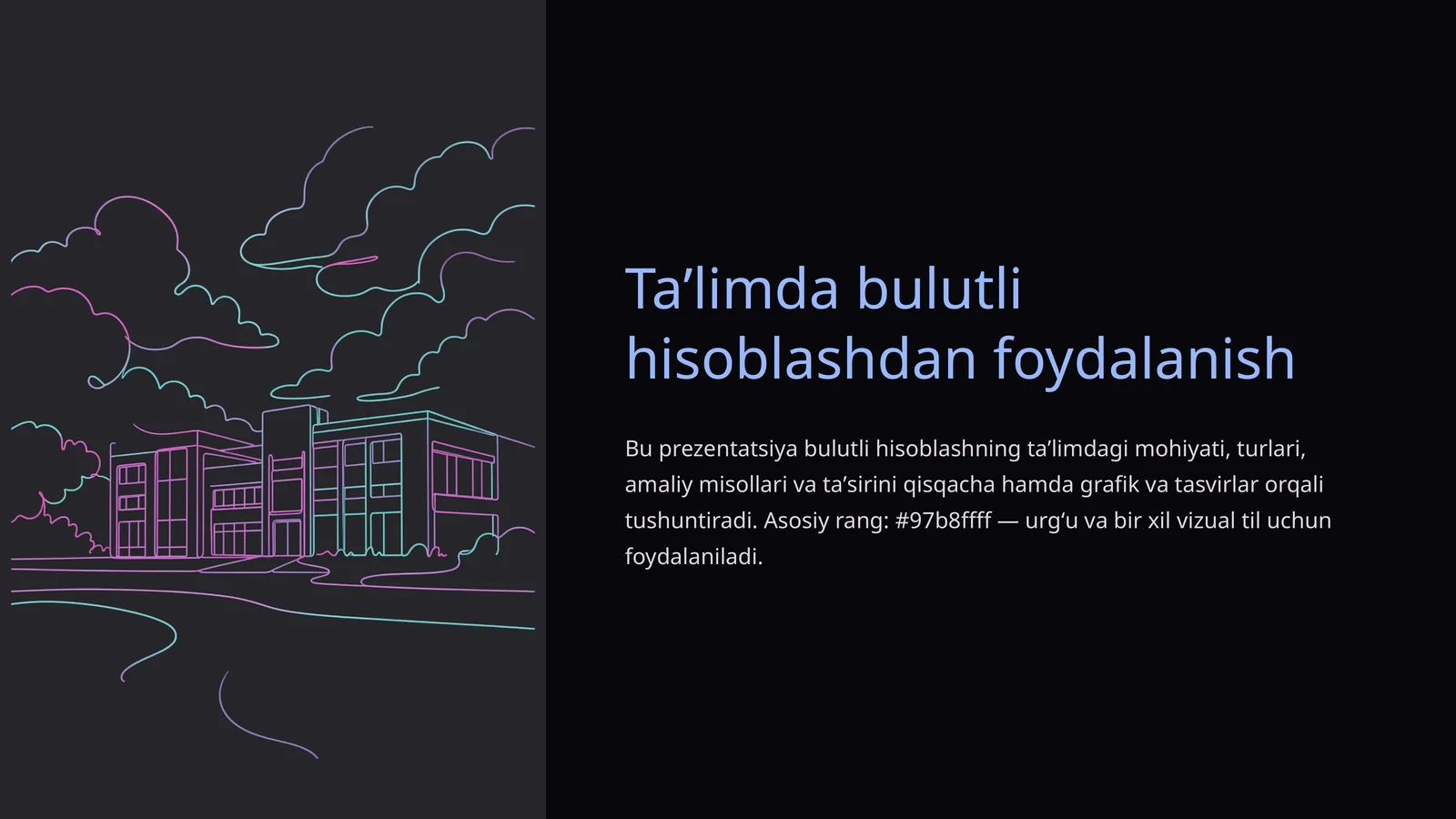 Taʼlimda bulutli hisoblashdan foydalanish