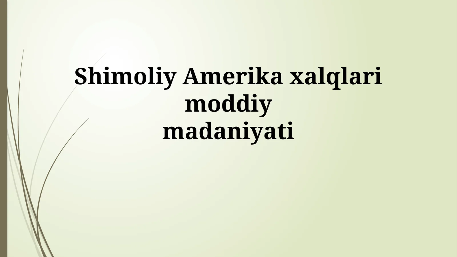Shimoliy Amerika xalqlari moddiy madaniyati