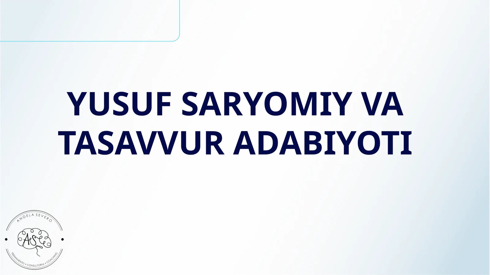 YUSUF SARYOMIY VA TASAVVUR ADABIYOTI