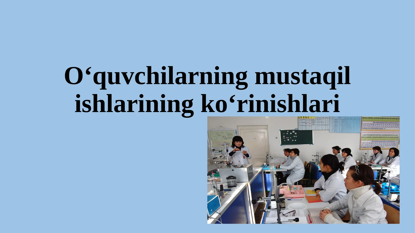O‘quvchilarning mustaqil ishlarining ko‘rinishlari