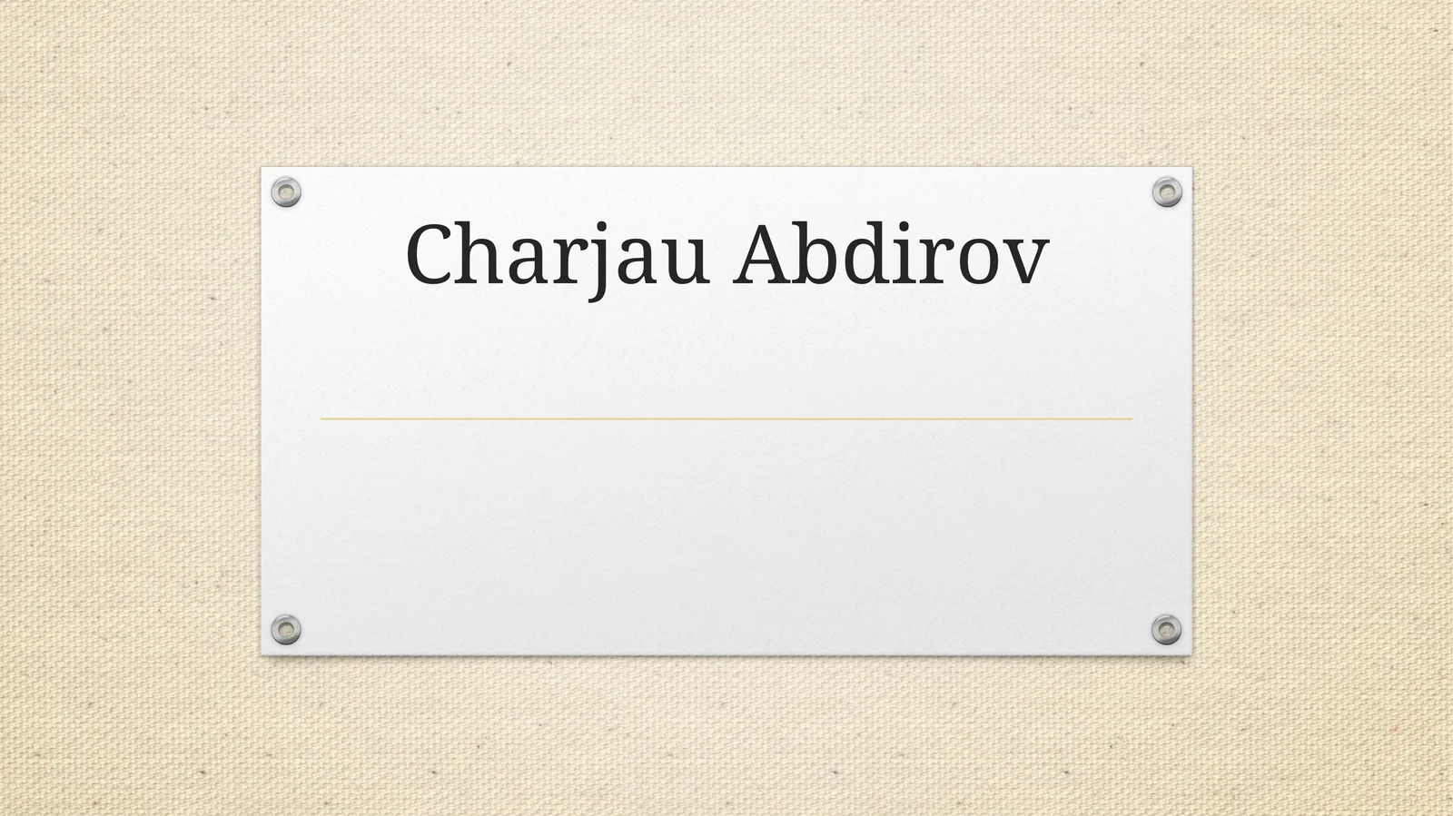 Charjau Abdirov