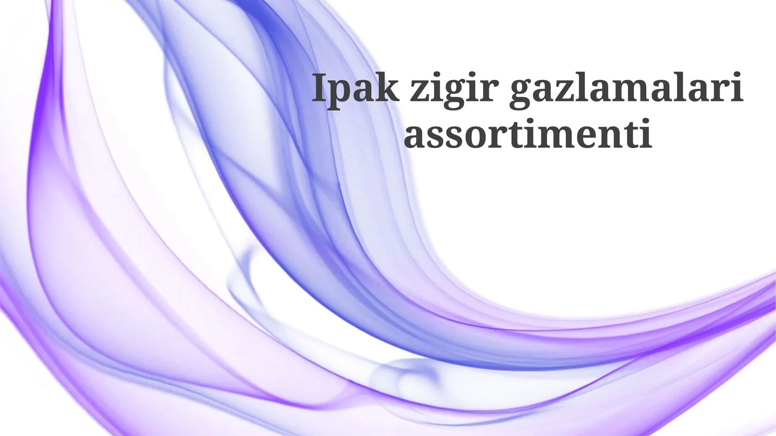 Ipak Matolarni Yakunlash va Ishlash