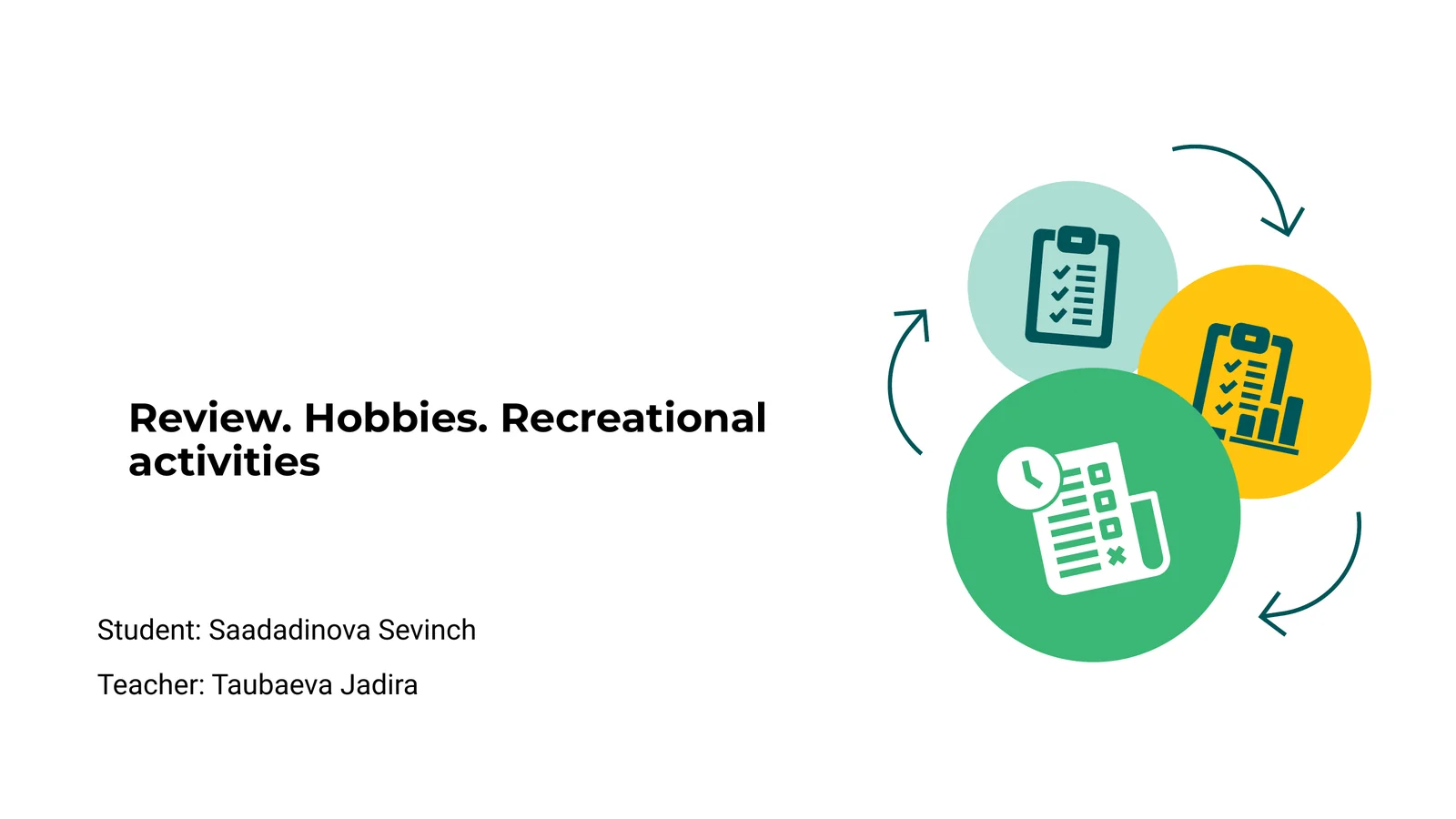 Hobbies and Recreational Activities