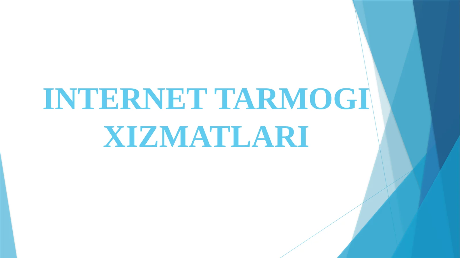 INTERNET TARMOG'I XIZMATLARI