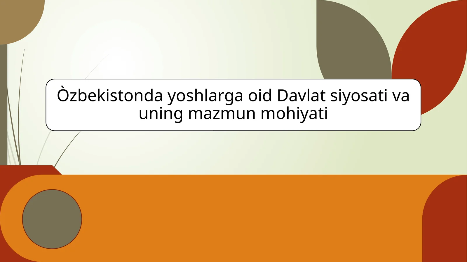 Yoshlar masalasi