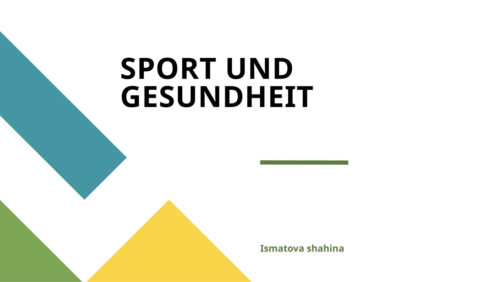 SPORT UND GESUNDHEIT