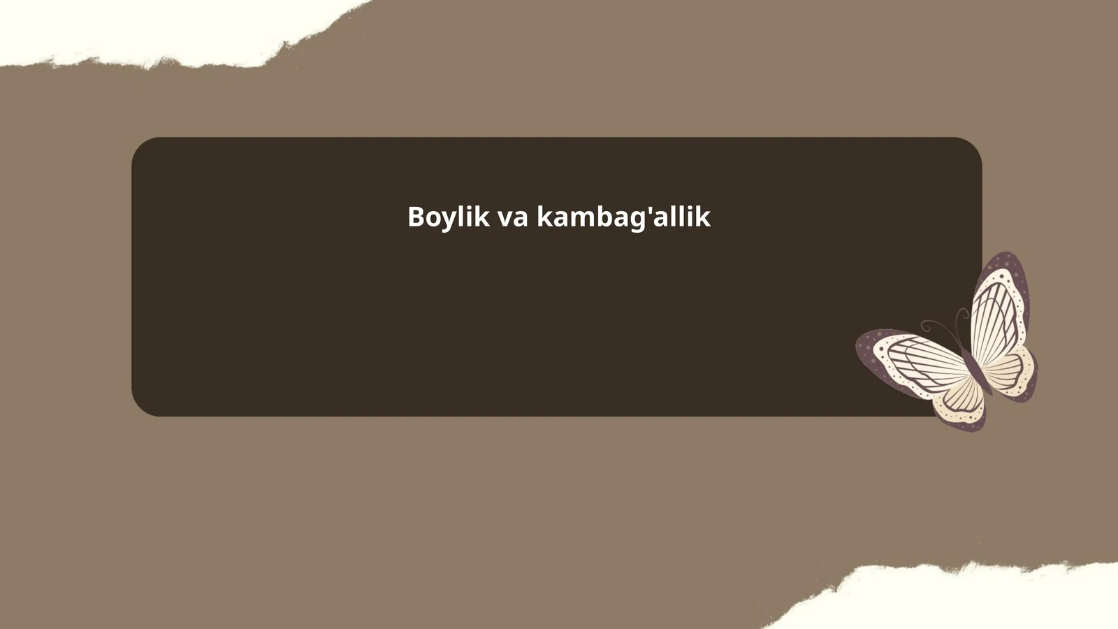Boylik va kambag'allik