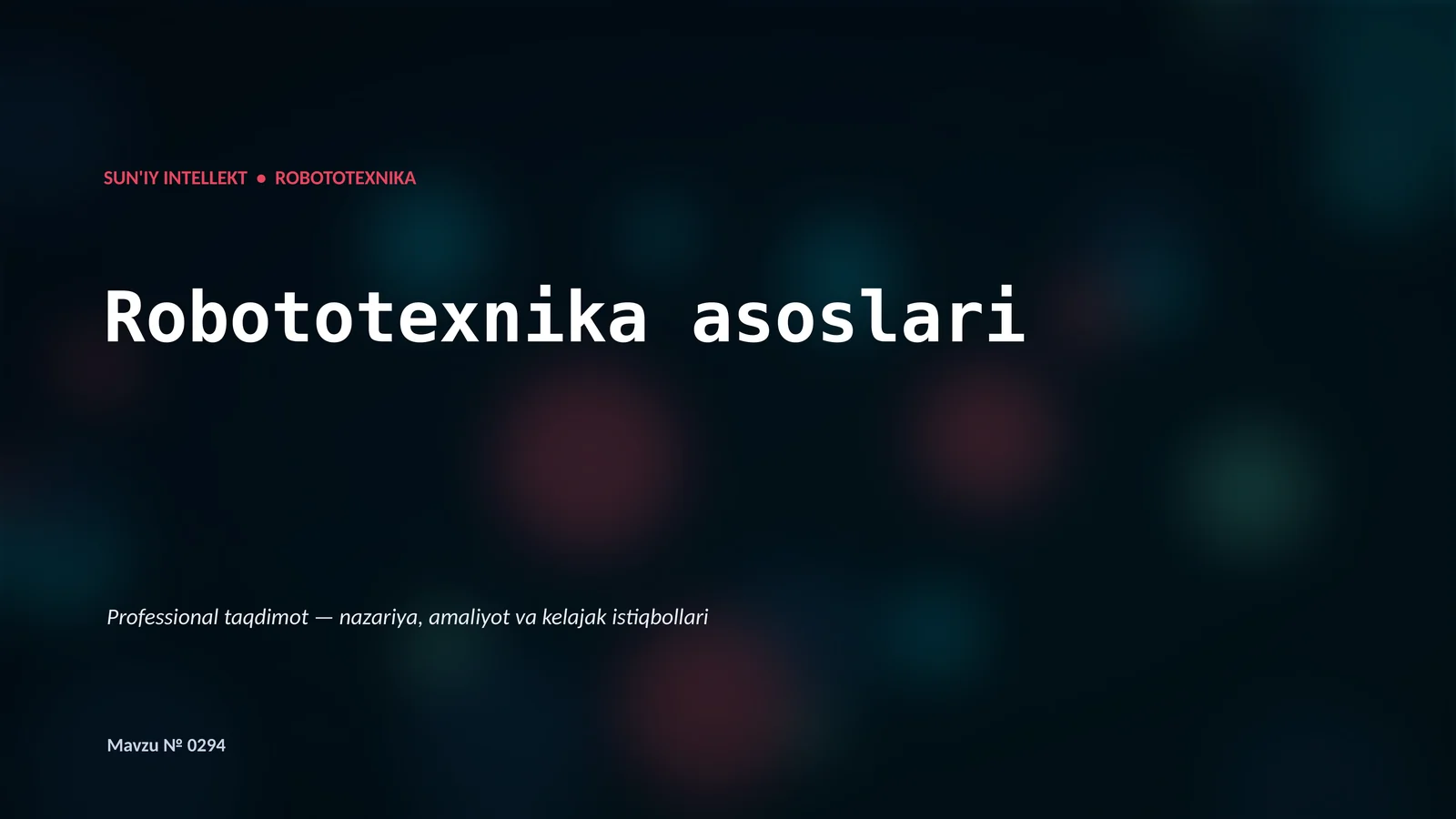 Robototexnika asoslari