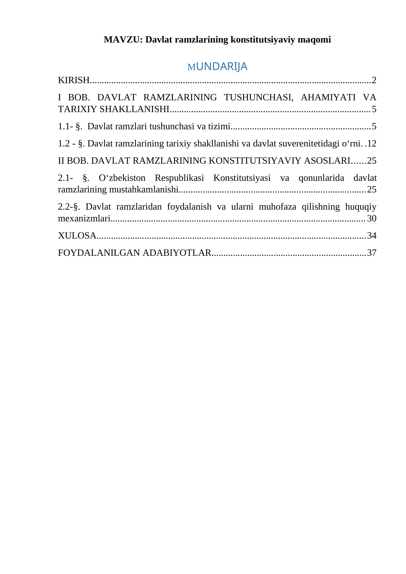 Davlat ramzlarining konstitutsiyaviy maqomi