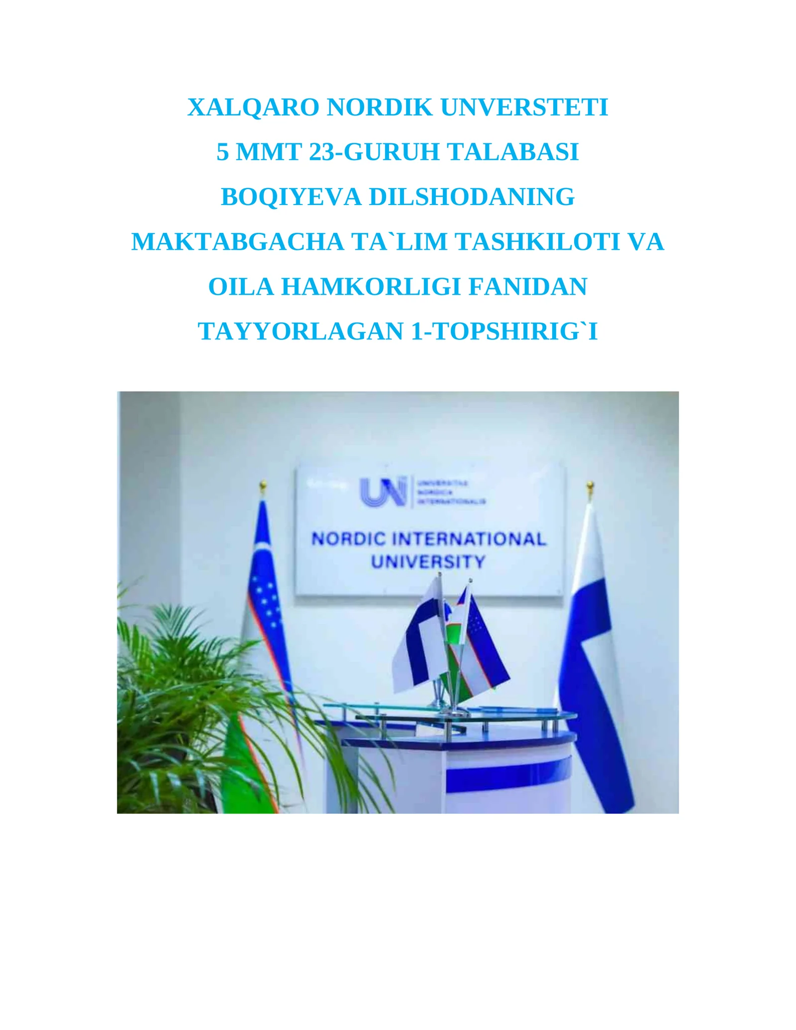 MUAMMOLI VAZIYAT VA JAVOBLAR BLANKASI