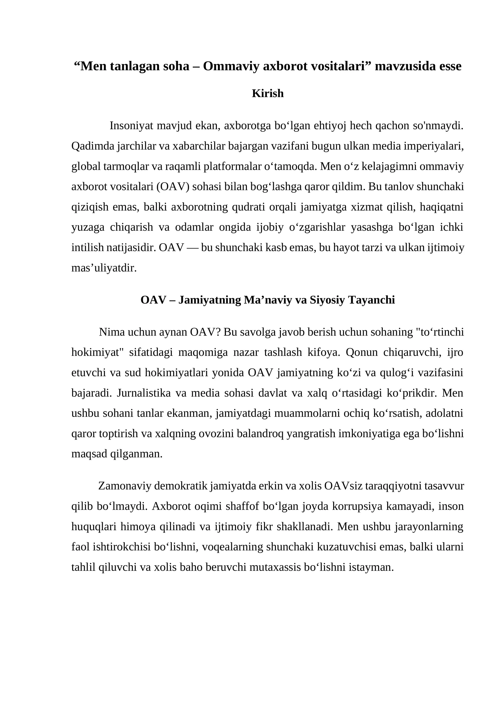 Ommaviy axborot vositalari
