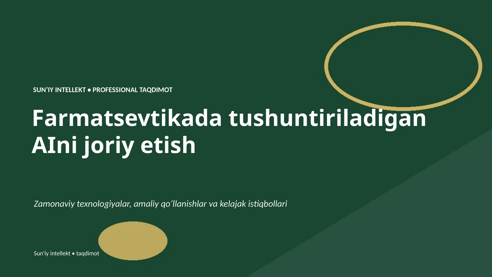 Sun’iy Intellekt va Professional Taqdimot
