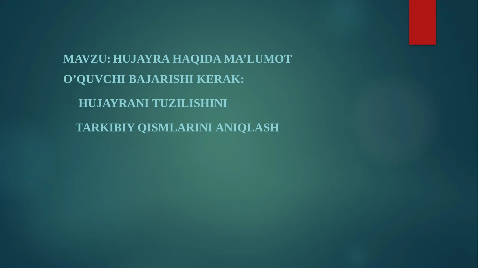 Hujayra haqida ma’lumot