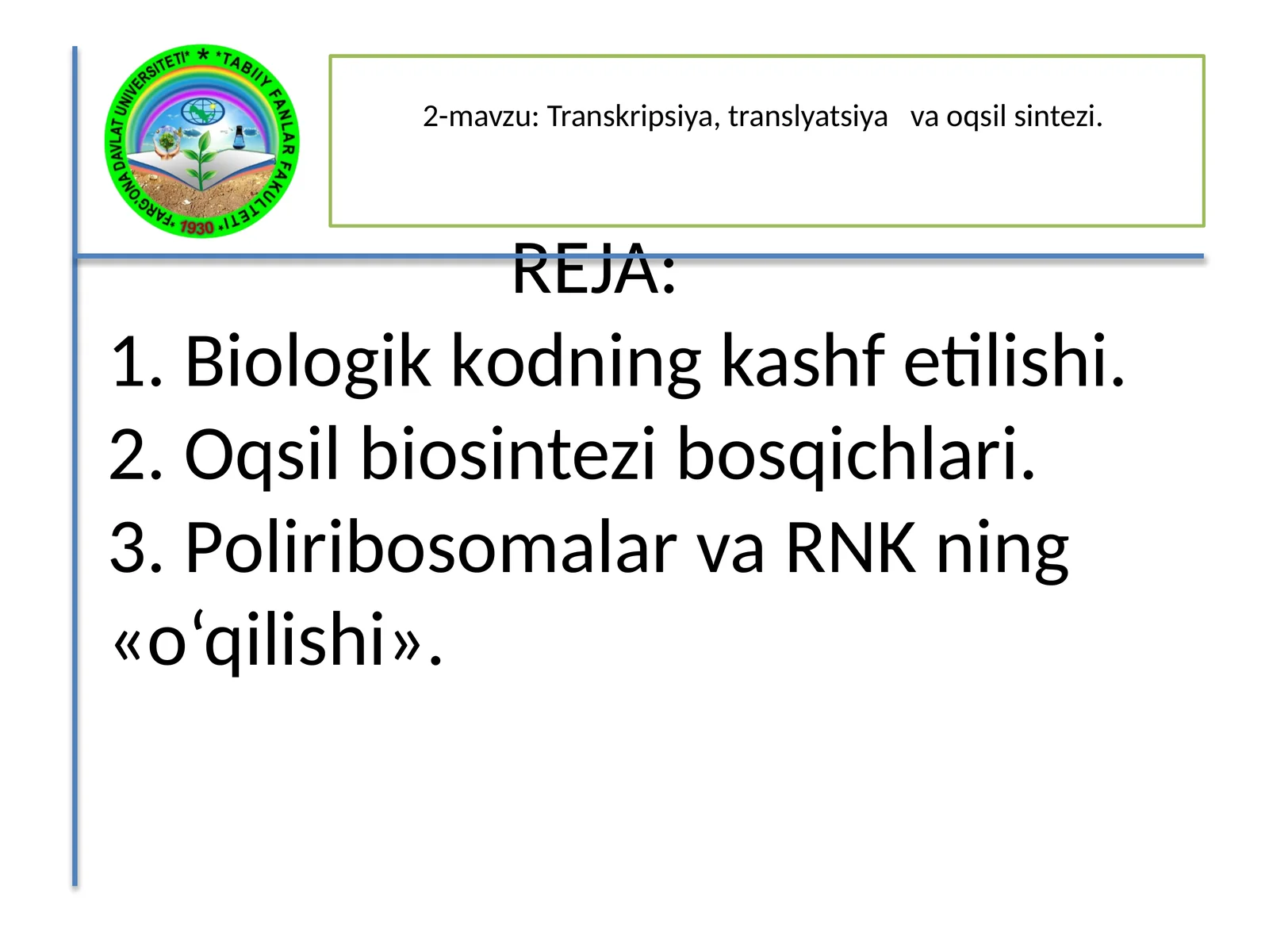 O'qsil biosintezi