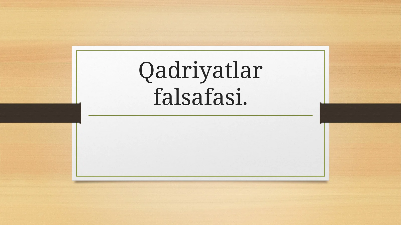 Qadriyatlar falsafasi