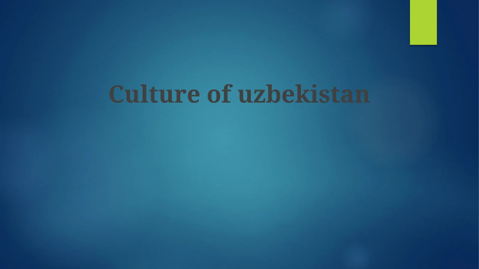 Culture ofuzbekistan