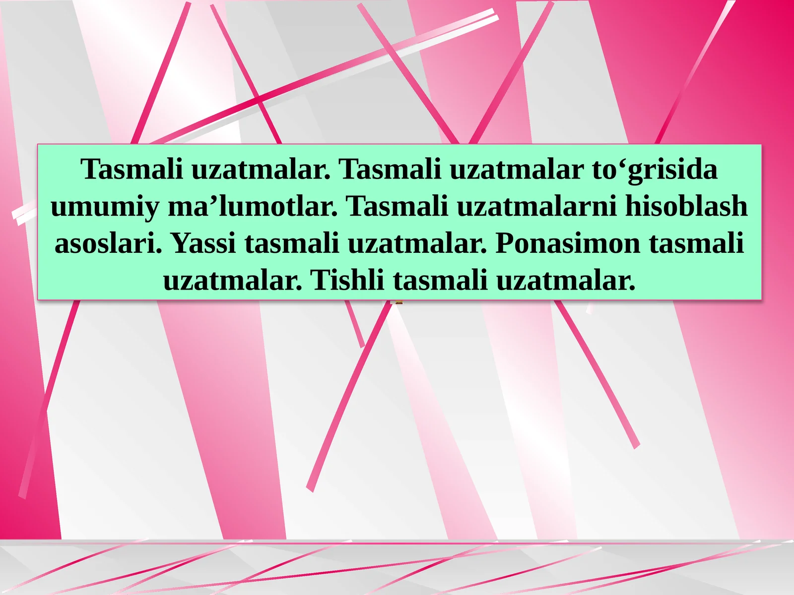 Tasmali uzatmalar