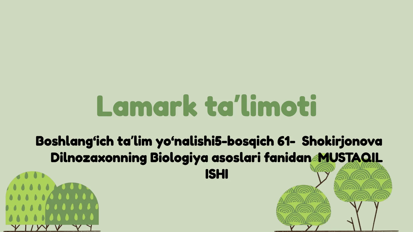 Lamark taʼlimoti