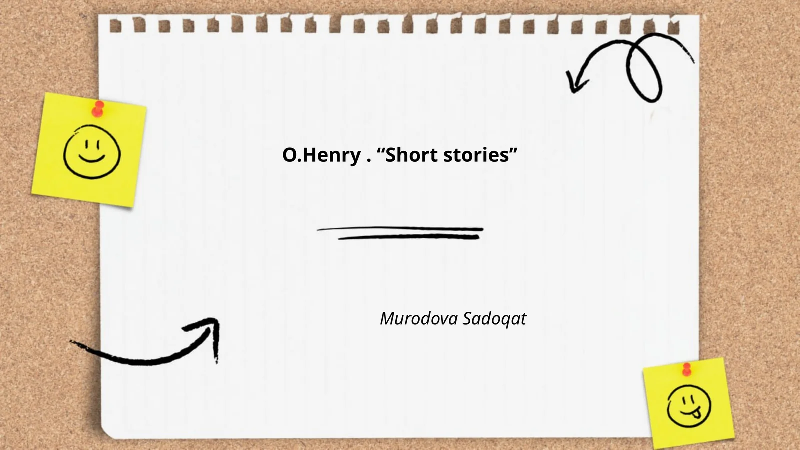 O.Henry. “Short stories’’