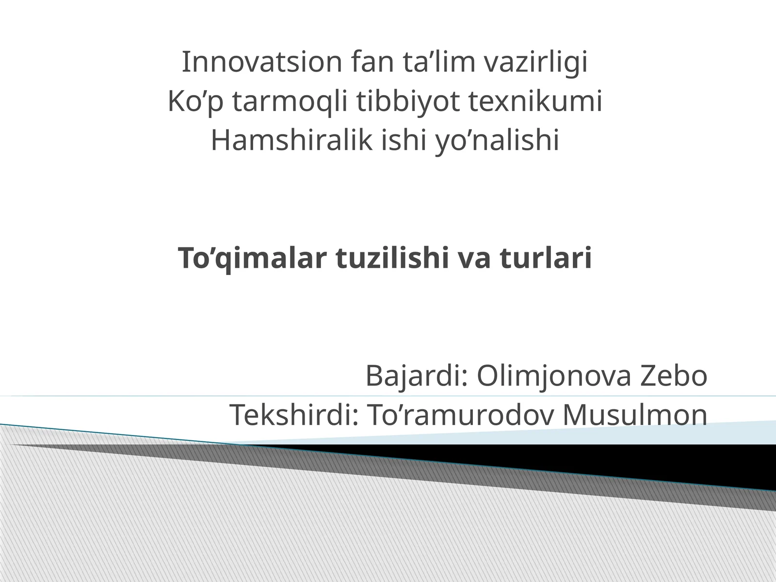 Ko’p tarmoqli tibbiyot texnikumi