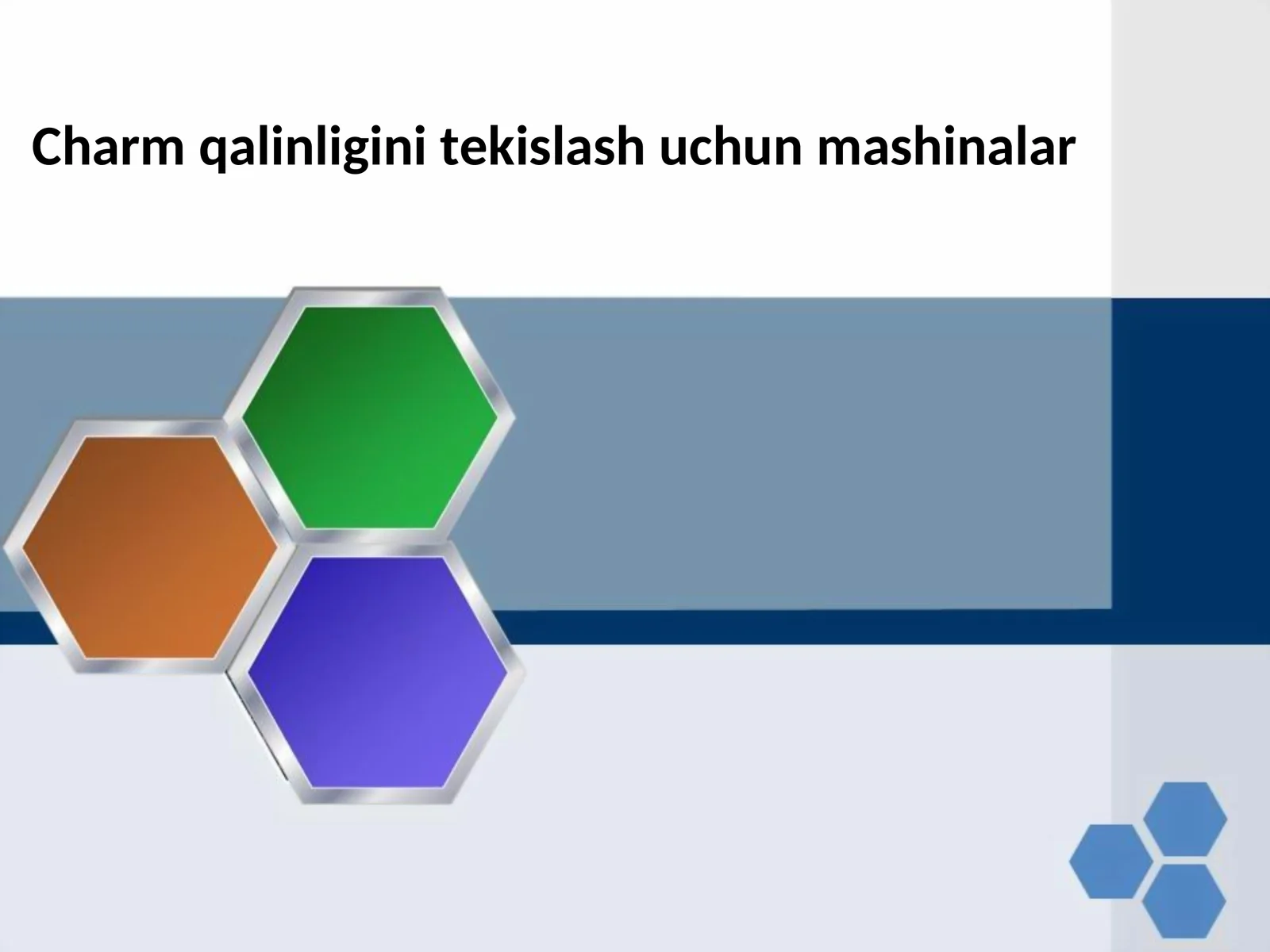Charm qalinligini tekislash uchun mashinalar