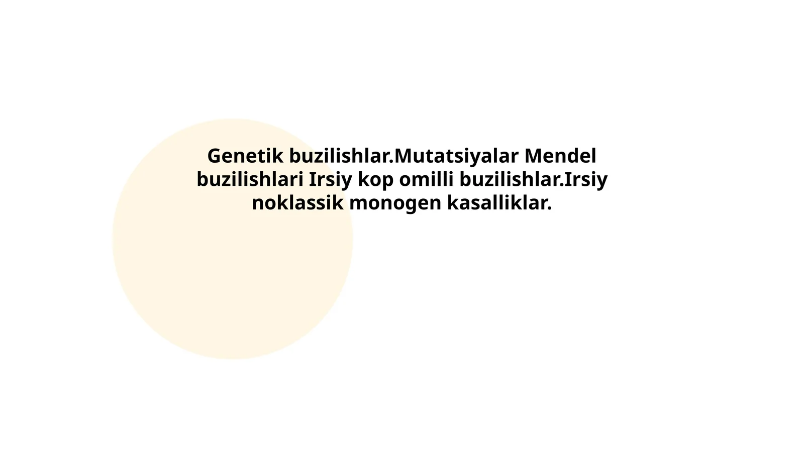 Genetik buzilishlar va mutatsiyalar