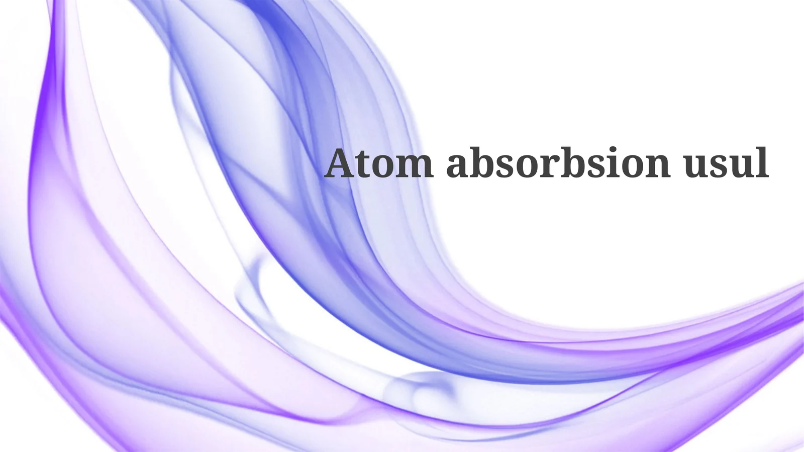 Atomik Yutish Spektroskopiyasiga Kirish