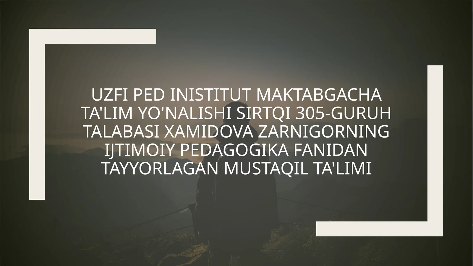 ijtimoiy pedagogika faoliyati