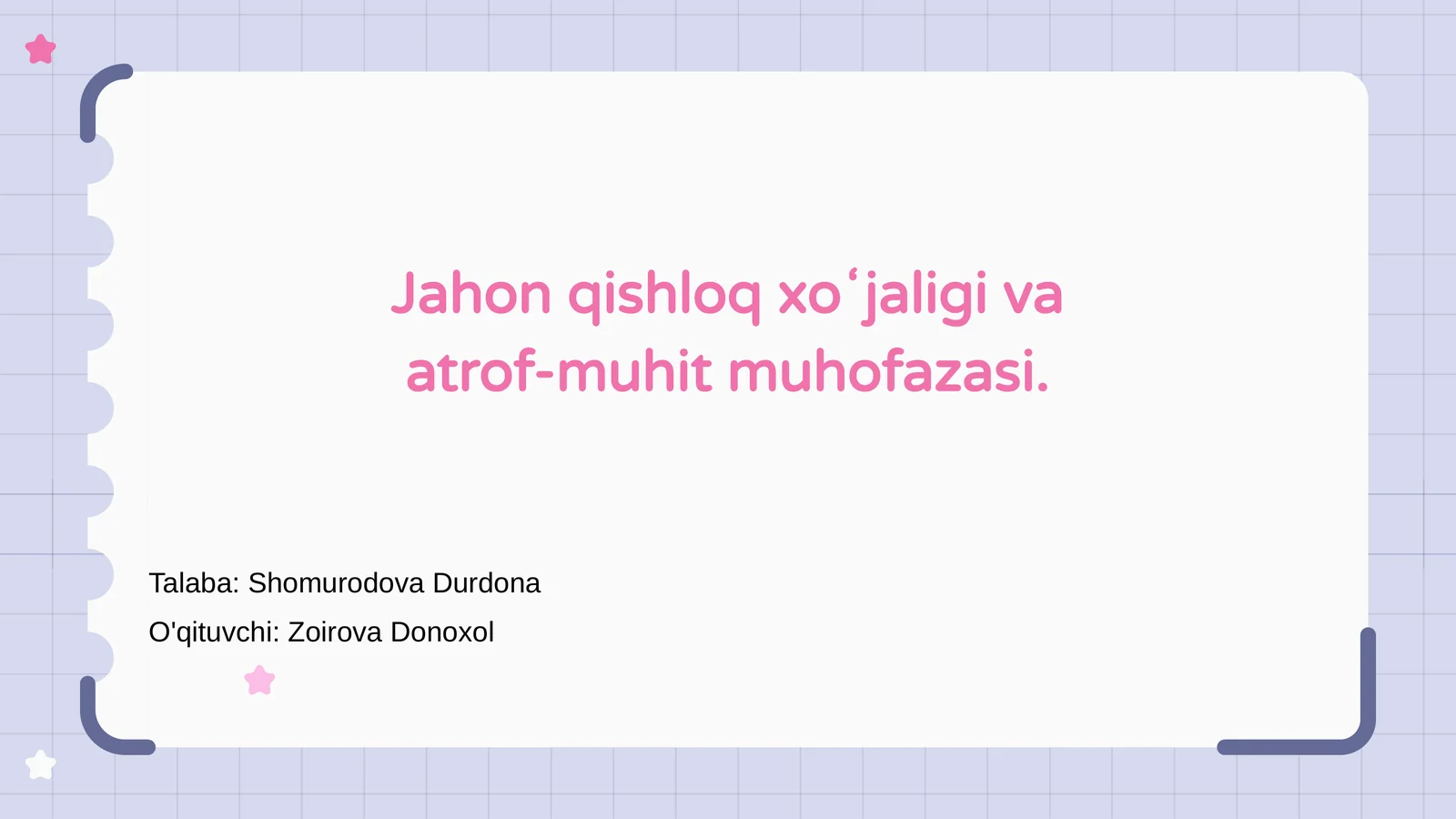 Jahon qishloq xoʻjaligi va atrof-muhit muhofazasi