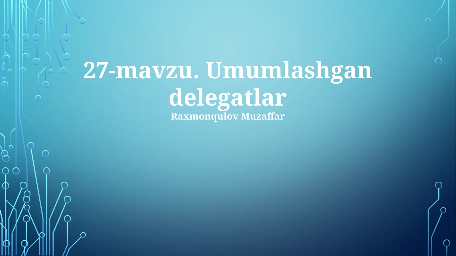 Umumlashgan delegatlar