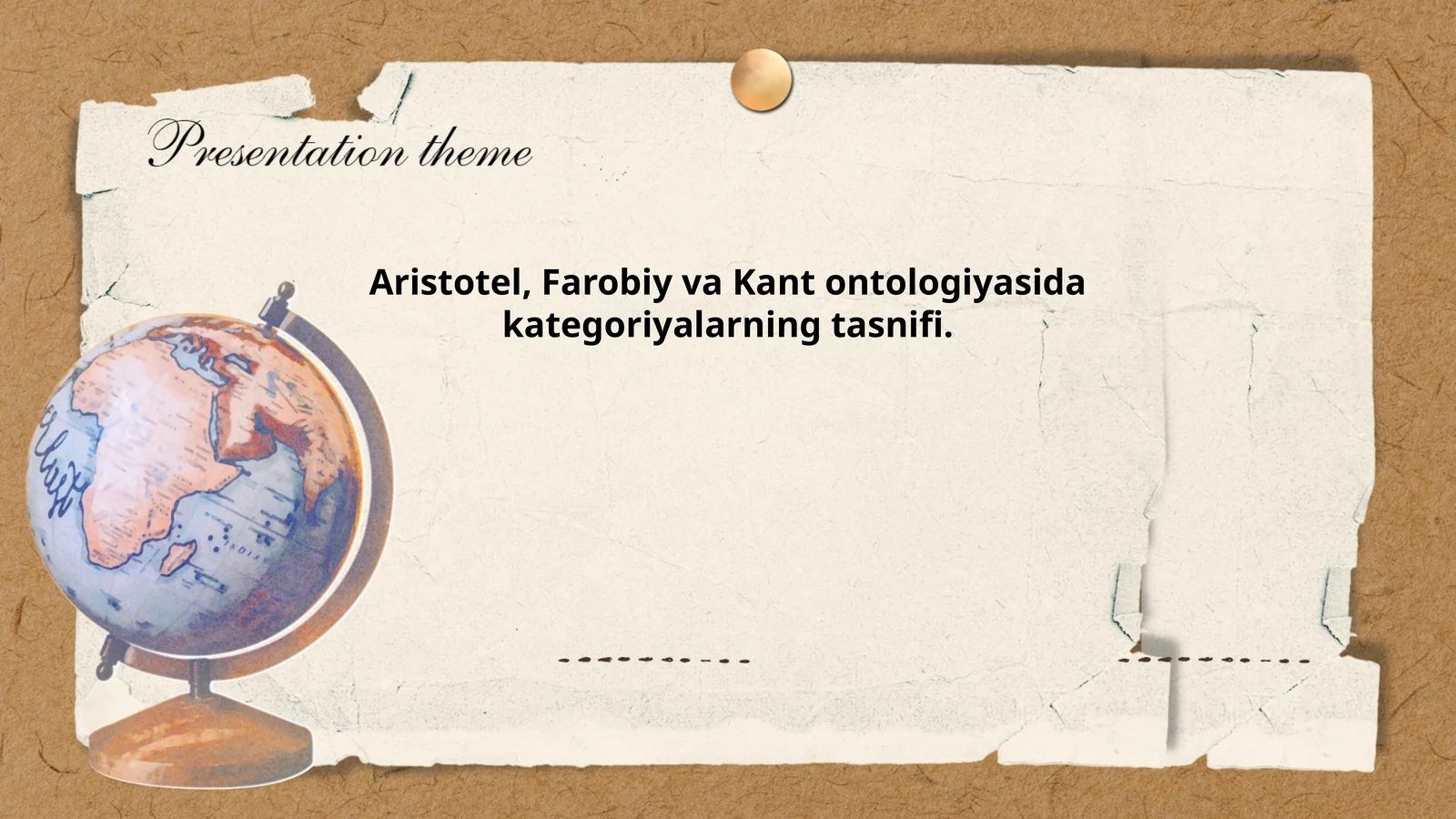 Aristotel, Farobiy va Kant ontologiyasida kategoriyalarning tasnifi